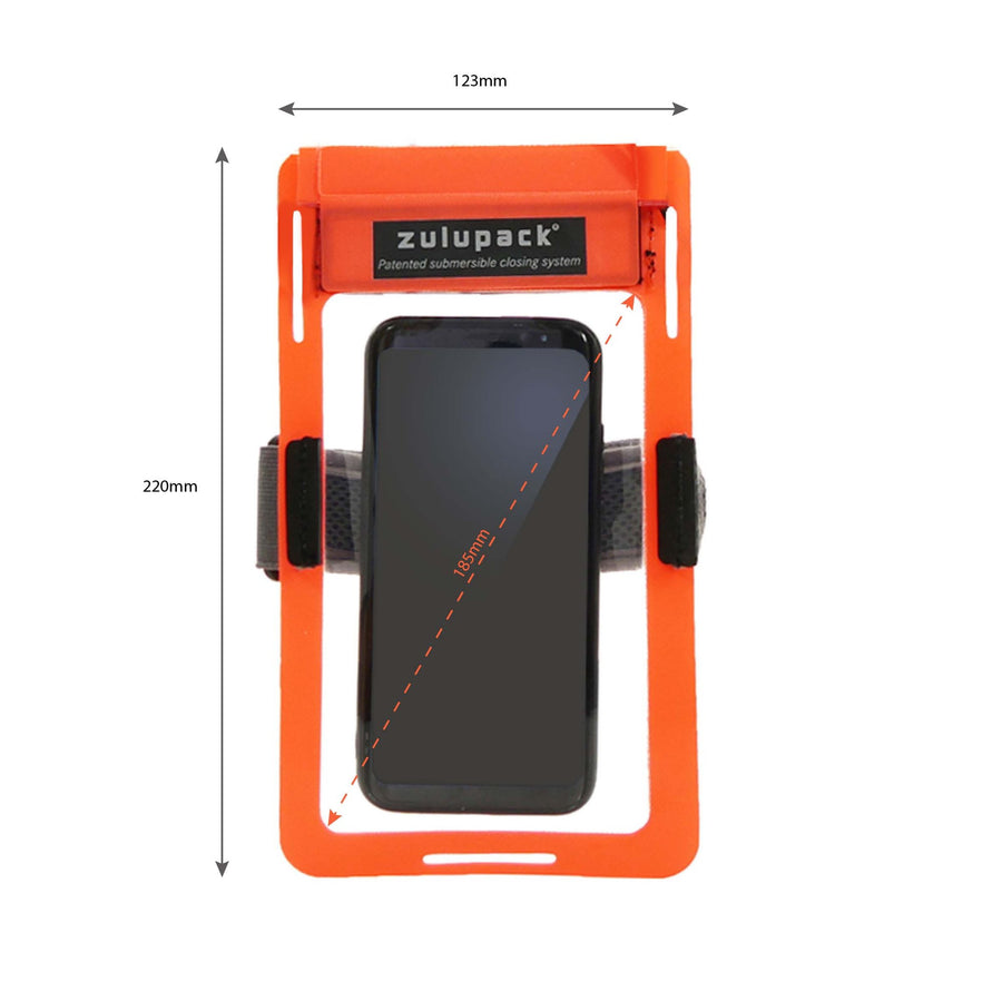 Zulupack Phone Pocket – Vandtæt mobiletui – Fluororange