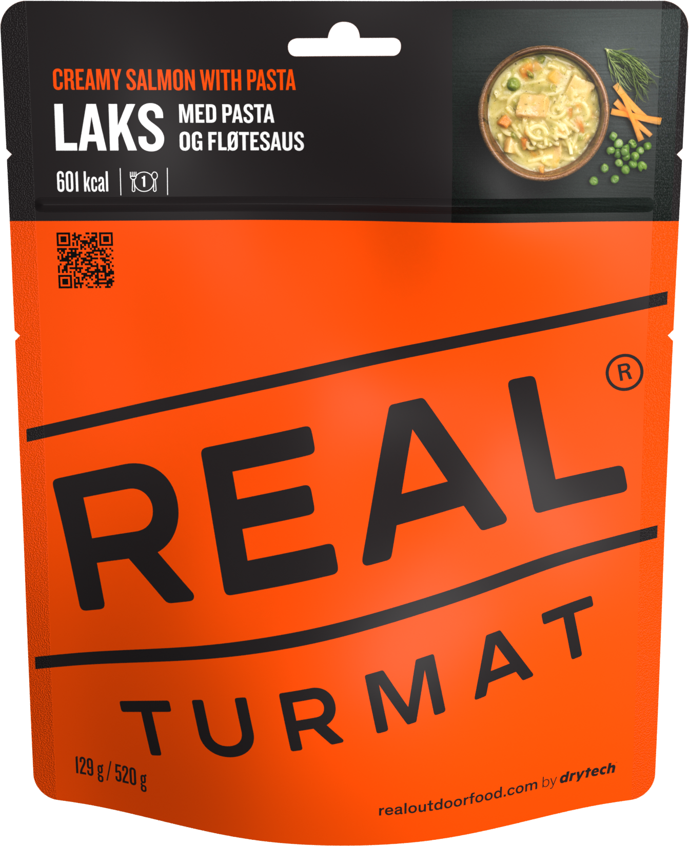 Real Turmat Laks med Pasta og Flødesauce – forside
