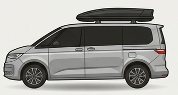 Stor Minibus med tagboks